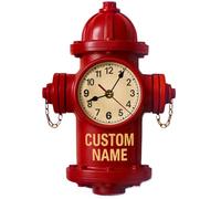 HSAEANZL Horloge murale personnalisable en forme de bouche d'incendie - En acrylique - Mouvement à quartz - Alimenté par piles AA - 30,5 x 20,3 cm - Convient pour décorer les chambres à coucher, les