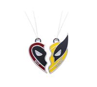 HSAJS 1 Paire Boucles D'oreilles Cœur Divisé Amitié Masque Héros Pendantes Bijoux Femme Argenté Émail Coloré