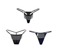 HSAJS 3 Pcs Strings Et Tangas Femmes Sexy Culottes de Glace Lingerie Charmante T Réglable en String Culotte Taille Basse Idéale comme Cadeau pour Une Amie