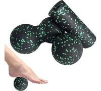 HSAJS 3 Pièces Ensemble Balles Massage Texturées Rouleau Myofascial Thérapie Musculaire Récupération Sportive Automassage
