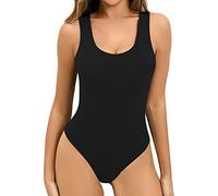 HSAJS Body Femme sans Manche Bodysuit Sculptant Gainant Shapewear Gaine Amincissante Bodys Minceur Confort Top Basique Shapewear String Élégant pour Tous Les Jours