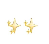HSAJS Boucles D'oreilles Étoile Scintillante Clous Puces Céleste Bijoux Femme Élégant Minimaliste Astronomie