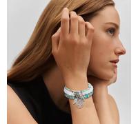 HSAJS Bracelet Multicouche Bohème Arbre Vie Pendentif Perles Turquoise Blanc Bijoux Femme Élégant Charme Vintage