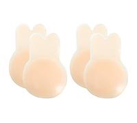 HSAJS Cache Teton Silicone Réutilisable Adhésif Imperméable à l'eau Invisible Autocollant de Sein Soutiens-Gorge Autoadhésifs sans Bretelles Push Up (2 Paire)