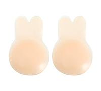 HSAJS Cache Teton Silicone Réutilisable Adhésif Imperméable à l'eau Invisible Autocollant de Sein Soutiens-Gorge Autoadhésifs sans Bretelles Push Up (1 Paire)
