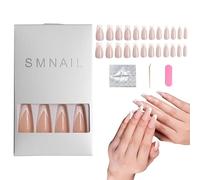 Hsajs Faux Ongles Élégants Et Naturels Kit De Manucure Complet Avec 24 Pièces Ongles Artificiels En Gel Faciles À Appliquer Et Durables Pour Une Manucure Parfaite À La Maison(French Language)