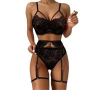 HSAJS Lingerie Sexy Femme Coquine Hot Ensemble Dentelle Bretelles Tenue Érotique sous Vêtements Combinaison Jarretelles Nuisette Bodystocking Collant Robe Transparente