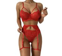 HSAJS Lingerie Sexy Femme Coquine Hot Ensemble Dentelle Bretelles Tenue Érotique sous Vêtements Combinaison Jarretelles Nuisette Bodystocking Collant Robe Transparente