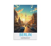 HSAYYIII Poster de voyage vintage Berlin Allemagne 40 x 60 cm