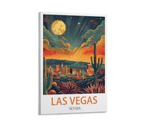 HSAYYIII Poster vintage de voyage Las Vegas Nevada - 30 x 45 cm - Impression sur toile - Décoration murale pour chambre à coucher
