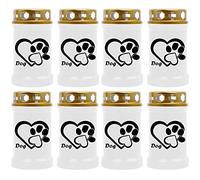 HScandle Kerbl Bougie funéraire pour Chien Blanc 40 h