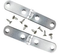 HSCGIN Lot de 2 charnières en alliage de zinc plaqué de 9,7 x 1,8 cm avec vis pour boîtes, boîtes à bijoux, armoire, boîte à outils, charnières à rabat étroit