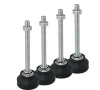 HSCGIN Lot de 4 écrous de nivellement M8 réglables et robustes pour pieds de meubles, réglage de la hauteur de table, chaise et canapé 110 mm