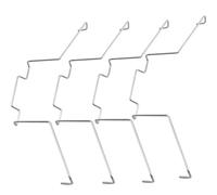 HSCGIN Lot de 6 crochets en fil d'acier pour carte mère CPU Refroidisseur de ventilateur Argenté avec fixation de fil de 12 cm Accessoires de refroidissement pour ordinateur