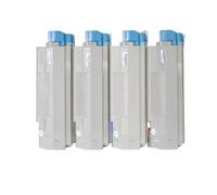 HSCJMEHT Cartouche de Toner Compatible C610 44315305, Ensemble Compatible avec imprimante C610N C610DN C610CDN C610DTN 44315306 44315307 44315308(Cyan)