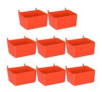 Hscjymnd Kit de 8 Bacs de Panneau Perforé Kit de Rangement de PièCes de Panneau Perforé Accessoires de Panneau Perforé Bacs D'éTabli pour Organiser le MatéRiel (Rouge)