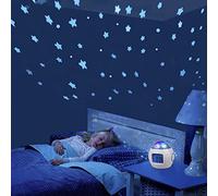 HSDSH Réveil Enfant Garçons Filles avec Projecteur d'Étoiles Musicale LED Veilleuse Lumière 7 Types de Musique Afficher Date et l'Heure Cadeaux de Anniversaire pour Garçons Filles Bébé