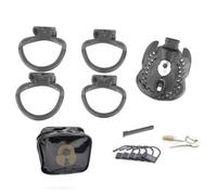 HSDwerwh Cage de chasteté SM avec 4 anneaux péniens, ceinture de chasteté BDSM, jouet sexuel for couple et homme(B-S)