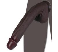 HSDwerwh Gode Classique avec Gland, Testicules Et Veines. Gode en Silicone avec Ventouse pour Massage du Point G Et De La Prostate. Jouet Adulte Unisexe Adapté Aux Hommes Et Aux Femmes(Size:S)