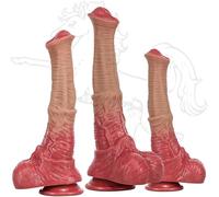 HSDwerwh Gode Monstre Gode Gode à Noeud épais avec Ventouse Puissante Gode en Silicone Animal Gode Pénis De Cheval Gode Sex Toy Convient Aux Hommes Et Aux Femmes(Size:L)