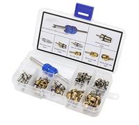 HSeaMall 40 PCS A / C Valve Noyau R12 R134a Automobile Climatisation Réfrigération Pneu Valve Tige Cœurs Remover outil Assortiment Kit