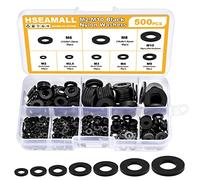 Hseamall 500PCS Kit Assortiment de Rondelles D'isolation en Nylon Noir pour Vis M2 M2.5 M3 M4 M5 M6 M8 M10