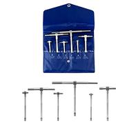 HSEAMALL Jauge Télescopique 8-150 mm Réglable Diamètre Intérieur Jauge, Micromètre Outils de Mesure, 6 Pièces