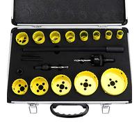 HSEAMALL Lot de 19 scies cloches bimétalliques, de 3/4" à 3", en acier de forage rond, avec adaptateur de foret et rallonge pour bois et métal