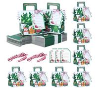 HSEAMALL Lot de 30 sacs cadeaux de Noël en papier kraft - Petites boîtes cadeaux en papier kraft - Boîtes à bonbons - Boîtes cadeaux pour invités de mariage - Petits objets pour calendrier de l'Avent