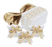 Hseamall Lot de 50 boîtes à dragées en forme de coussin pour mariage, fête, bonbons, bonbons