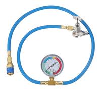 HSEAMALL R134A Car AC Refrigerant Charge Hose，Removable Universal Freon Can Tap, and R134a Low Side Quick Couple 1m Recharge Hose with Gauge (Long Hose)