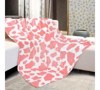 HSEEC Couverture imprimée Vache pour lit Simple, Douce, Confortable, Chaude et Chaude en Flanelle - Cadeau pour Adultes et Maman, Toutes Saisons, 152,4 x 203,2 cm