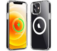 Hsefo Magnetic Case Compatible with iPhone 12 Mini Case, Compatible with MagSafe Wireless Charging, Transparent Anti-Scratch Back Shockproof Protective Slim Thin Phone Case Cover, Clear