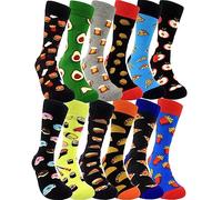 HSELL Chaussettes colorées humoristiques pour homme Motif fantaisie - multicolore - Medium
