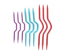 HsentimenH Lot de 9 Aiguilles à Tricoter Courbées en Aluminium pour Pulls, Écharpes, Chaussettes, Gants