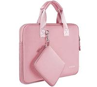 HSEOK Housse pour Ordinateur Portable 14" avec petite Pochette, Sacoche en Néoprène Compatible avec MacBook Pro 14" M5/M4/M3/M2/M1 (2025-2021), MacBook Air/Pro 13" et la plupart des PC 14",Rose