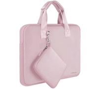 HSEOK Housse pour Ordinateur Portable 14" avec petite Pochette, Sacoche en Néoprène Compatible avec MacBook Pro 14" M5/M4/M3/M2/M1 (2025-2021), MacBook Air/Pro 13" et la plupart des PC 14",Rose pâle