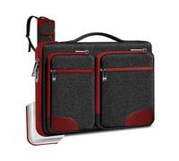 HSEOK Housse pour Ordinateur Portable 15" 15,6" 16", Mallette de Protection pour Les Déplacements Domicile-Travail et Les Voyages D'affaires，Rouge