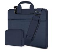 HSEOK Sac à Bandoulière Fin pour Ordinateur Portable 13"-14" avec Petit étui pour MacBook Pro 14" M4 M3 M2 M1 2025-2021, Tous les Modèles 13,3" MacBook Air/Pro, La plupart des PC 13"-14",Bleu