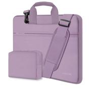 HSEOK Sac à Bandoulière Fin pour Ordinateur Portable 13"-14" avec Petit étui pour MacBook Pro 14" M5 M4 M3 M2 M1 2025-2021, Tous les Modèles 13,3" MacBook Air/Pro, La plupart des PC 13"-14",Violet