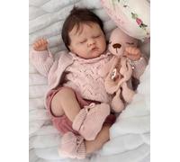 Hserial bébé Reborn Fille Silicone poupée 48CM Vrai Poupon realiste Dormir | 19pouces Enfant Garcon Yeux fermés baby doll toddlers
