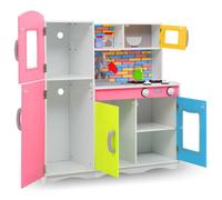 HSF®Cuisine en jouet pour enfants MDF 80x30x85 cm Multicolore - pour enfants/cadeau de Noël/d'anniversaire - 80x30x85 cm
