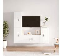 HSF®Ensemble de meubles TV 4 pcs - Meuble de rangement TV/complet de vitrine, Blanc - bois d'ingénierie kbq44830