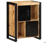 HSF®Meuble de séjour Contemporain - Buffet 55x35x70cm - Bois de manguier brut massif ckd59306