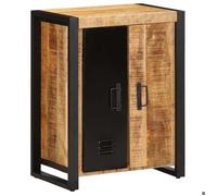 HSF®Meuble de séjour Contemporain - Buffet 55x35x70cm - Bois de manguier brut massif ckd88573