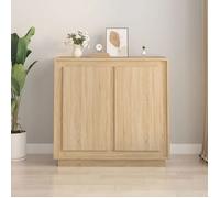 HSF®Meuble de séjour Contemporain - Buffet - chêne sonoma - 80x34x75cm - Bois d'ingénierie ckd49078
