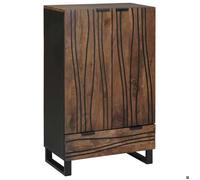 HSF®Meuble de séjour Contemporain - Buffet Marron 60x33x100cm - Bois de manguier massif ckd66491