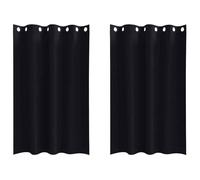 HSF®Rideaux occultants Noir Polyester - Rideau Interieur salon, chambre à coucher @EU231922