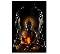 HSFFBHFBH Dieu Bouddha Méditation Peinture sur Toile Bouddhisme Affiches Imprime Moderne Religieux Mur Art Photo pour Salon 20x25 cm (7.8x9.8 Pouce) Pas de Cadre