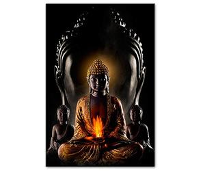 HSFFBHFBH Dieu Bouddha Méditation Peinture sur Toile Bouddhisme Affiches Imprime Moderne Religieux Mur Art Photo pour Salon 20x25 cm (7.8x9.8 Pouce) Pas de Cadre